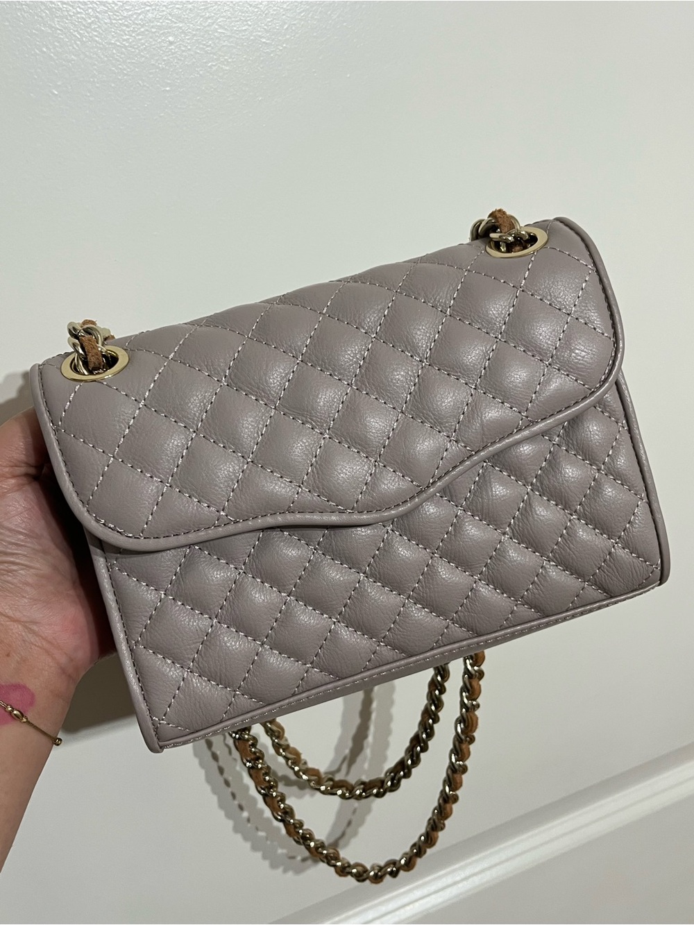 Rebecca Minkoff Mini Quilted Affair Tortora Lilac Grey